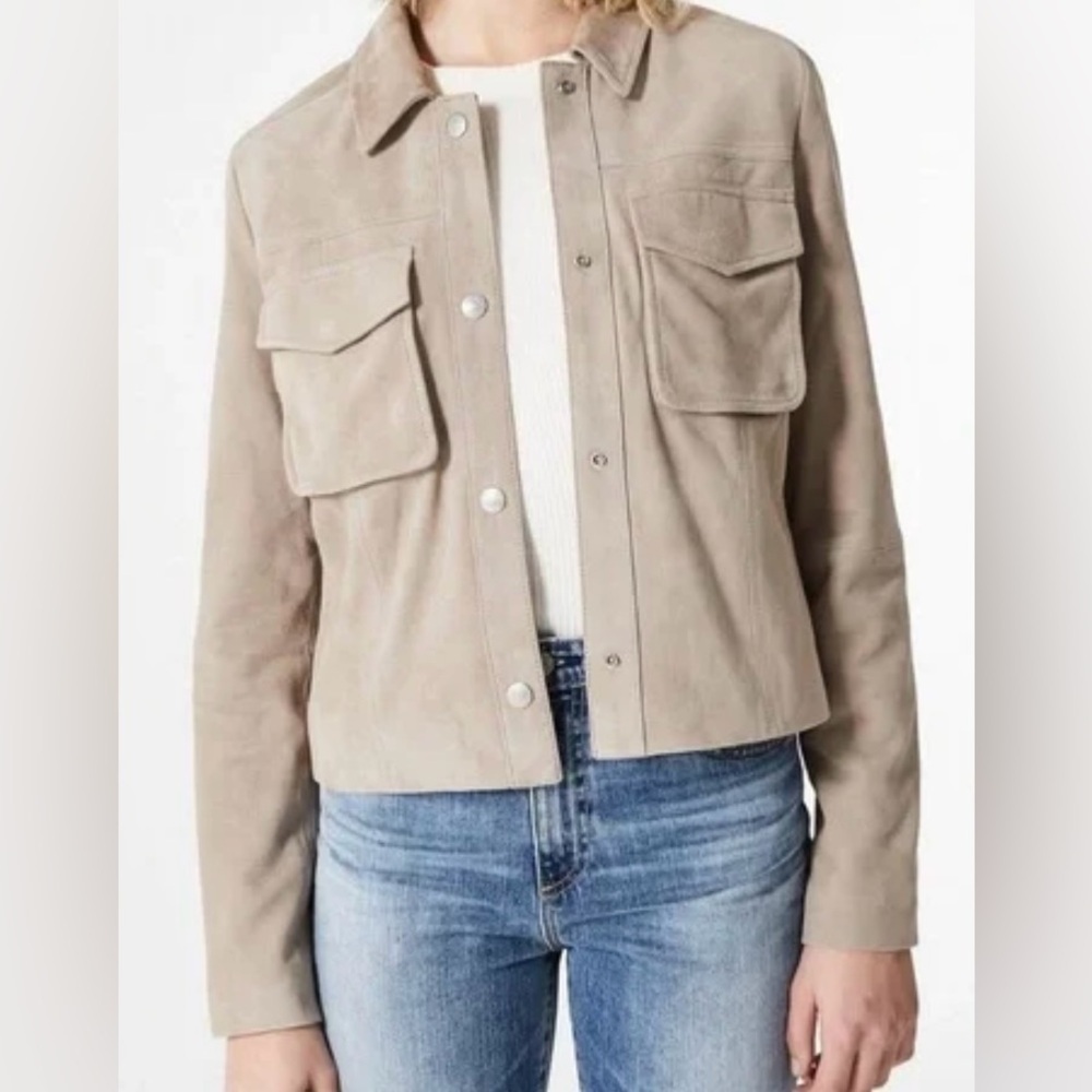Adriano Goldschmied 100% Lamb Leather Tan Jacket, Women’s Size: XS